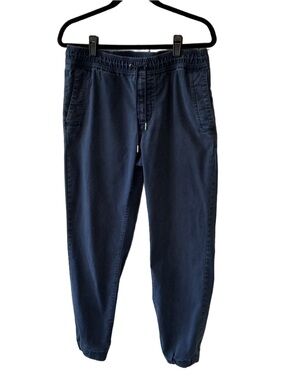 Men’s Banana Republic Aiden Slim Twill Jogger Pants Navy 32 Chino Stretch Casual